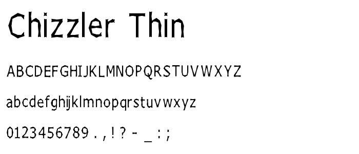 Chizzler Thin font